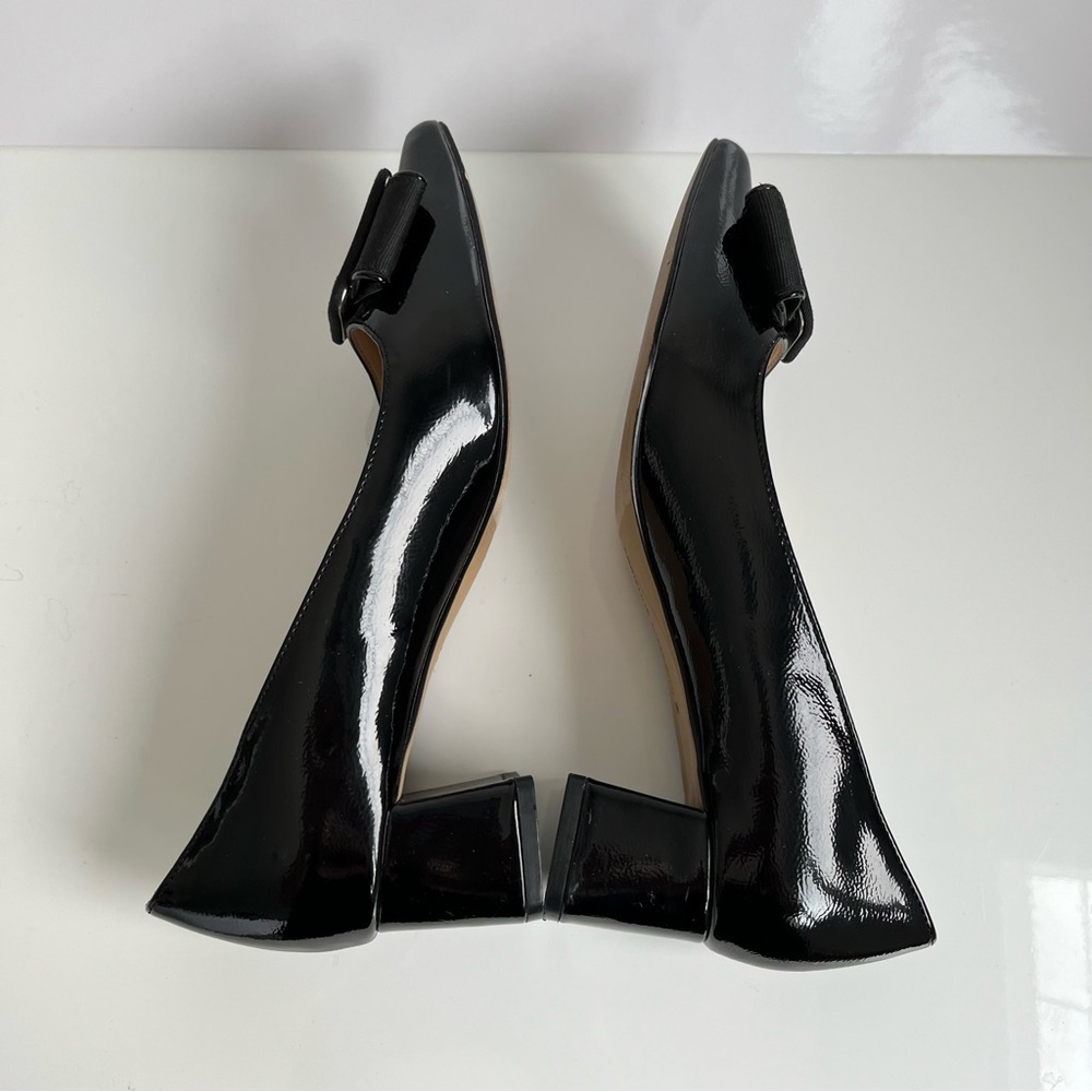 Adrienne Vittadini Black Patent Block Heel Size 7 - Picture 9 of 12